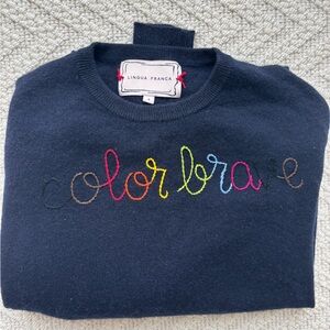 Lingua Franca Embroidered Cashmere Sweater s